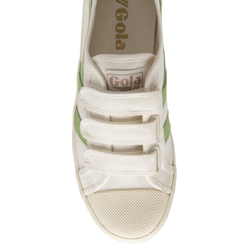 Gola Vegan Classics Coaster Strap Sneakers Wit Groen Nederland | 120-ELSCMU