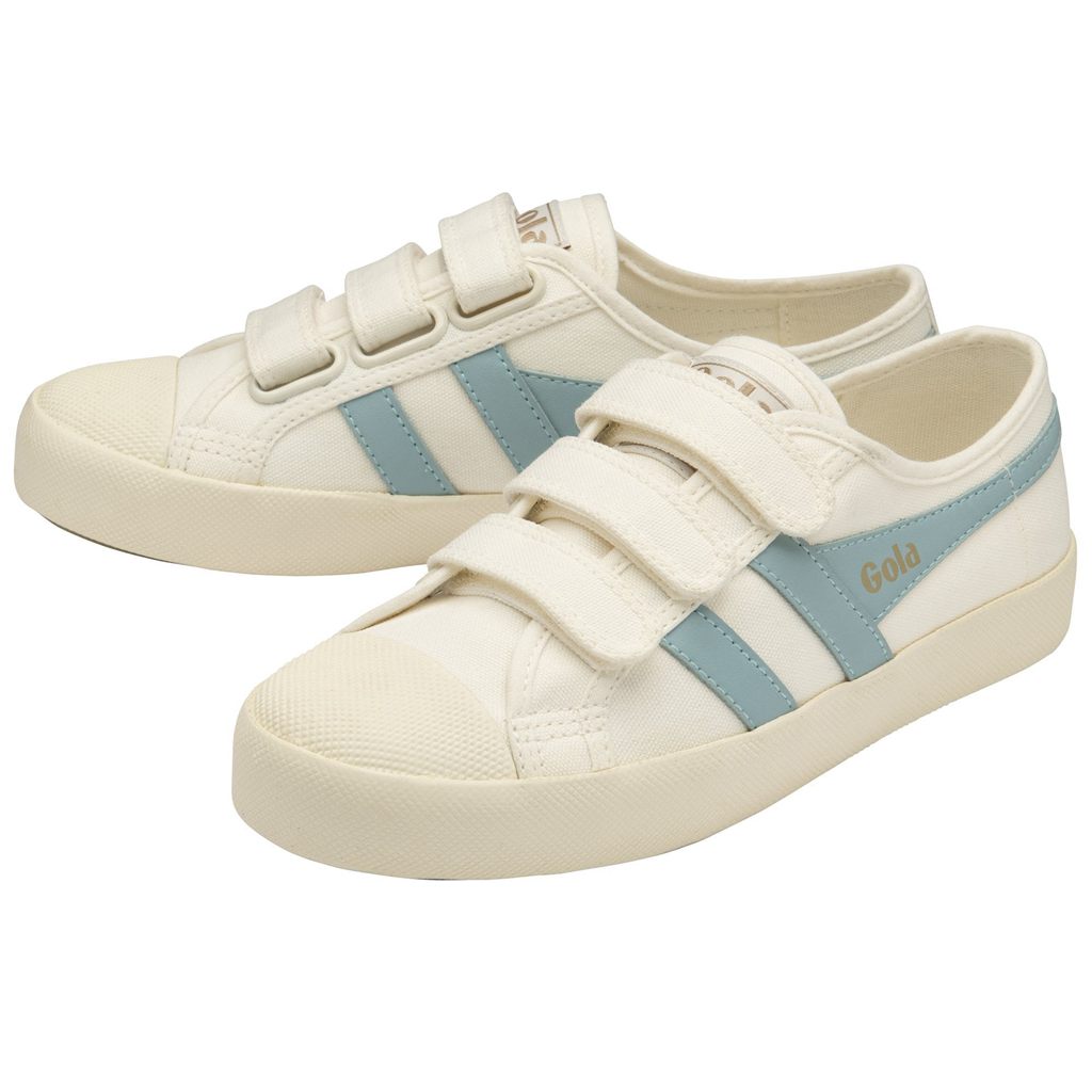 Gola Vegan Classics Coaster Strap Sneakers Wit Blauw Nederland | 341-PWKIZJ