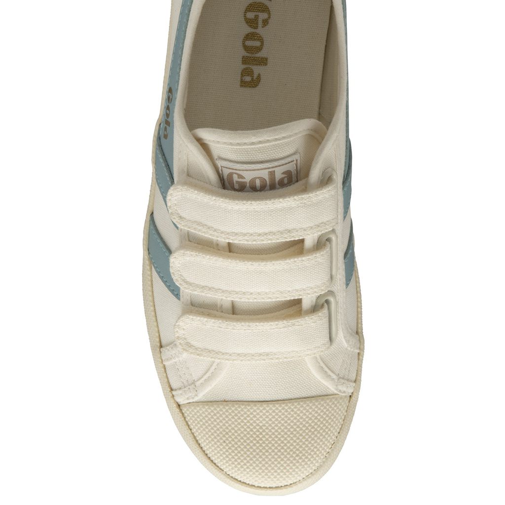 Gola Vegan Classics Coaster Strap Sneakers Wit Blauw Nederland | 341-PWKIZJ