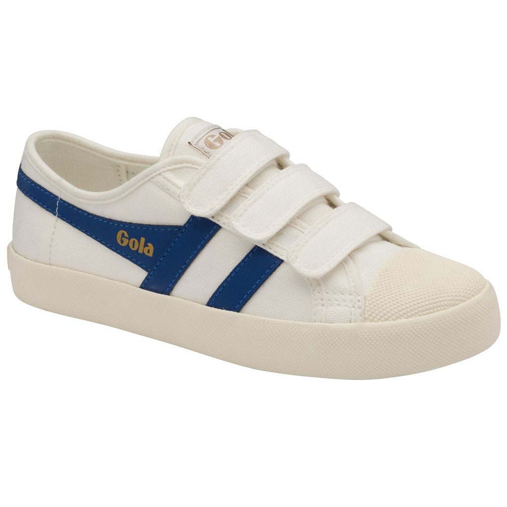 Gola Vegan Classics Coaster Strap Sneakers Wit Blauw Nederland | 397-FSQRPB