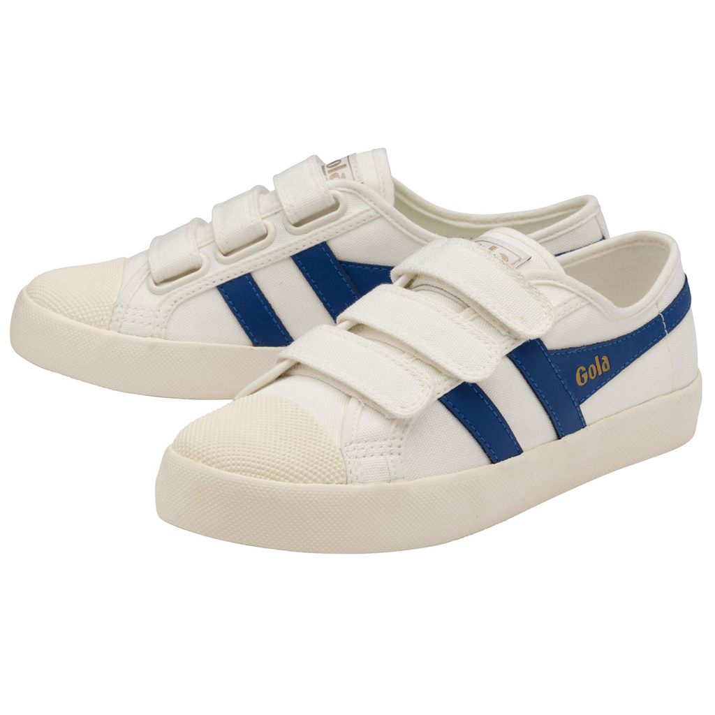 Gola Vegan Classics Coaster Strap Sneakers Wit Blauw Nederland | 397-FSQRPB