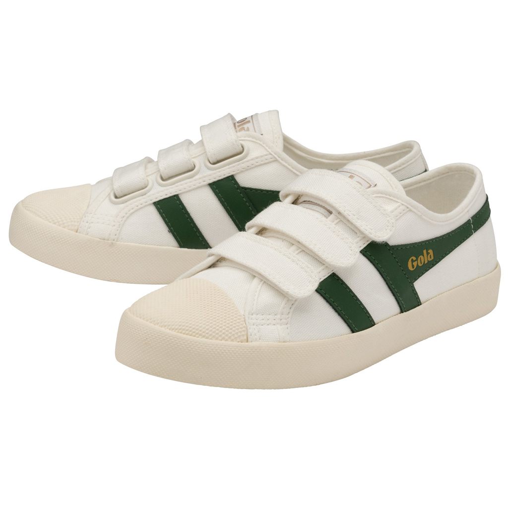 Gola Vegan Classics Coaster Strap Sneakers Wit Donkergroen Nederland | 354-KAIXBU