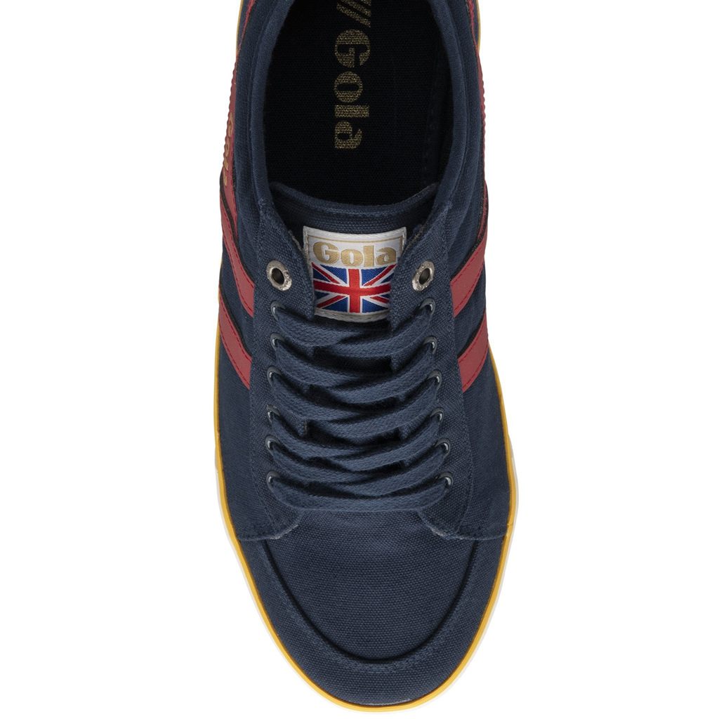 Gola Vegan Classics Comet Plimsoll Sneakers Donkerblauw Dieprood Nederland | 475-XEPOTL