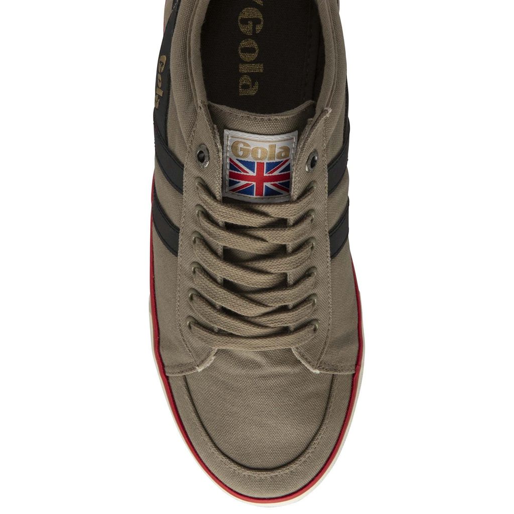 Gola Vegan Classics Comet Plimsoll Sneakers Zwart Dieprood Nederland | 482-THIMVU