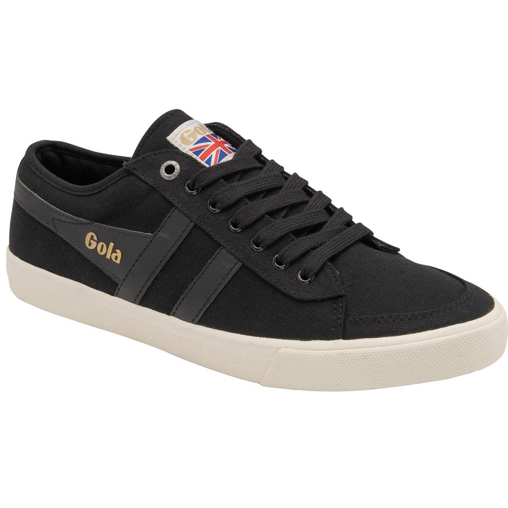 Gola Vegan Classics Comet Plimsoll Sneakers Zwart Zwart Wit Nederland | 162-OJZWCP
