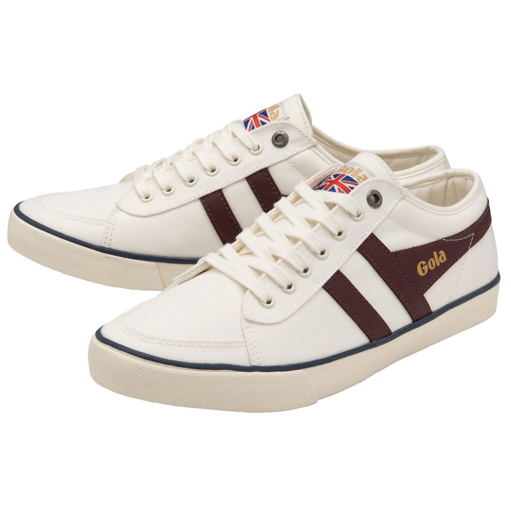Gola Vegan Classics Comet Plimsoll Sneakers Wit Bordeaux Donkerblauw Nederland | 907-UIBKOX