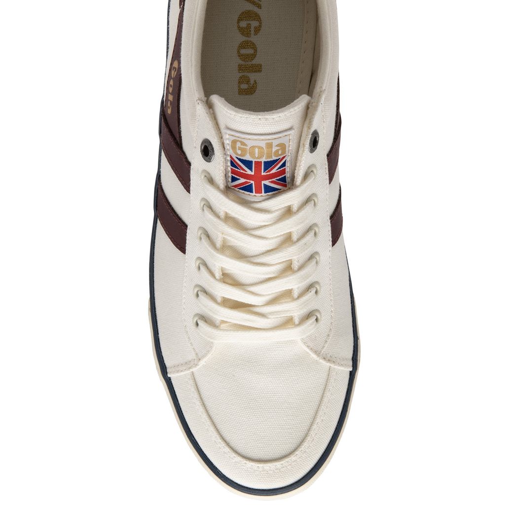 Gola Vegan Classics Comet Plimsoll Sneakers Wit Bordeaux Donkerblauw Nederland | 907-UIBKOX