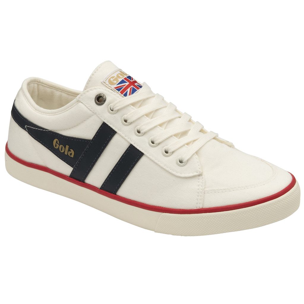 Gola Vegan Classics Comet Plimsoll Sneakers Wit Donkerblauw Rood Nederland | 912-CNFOZW