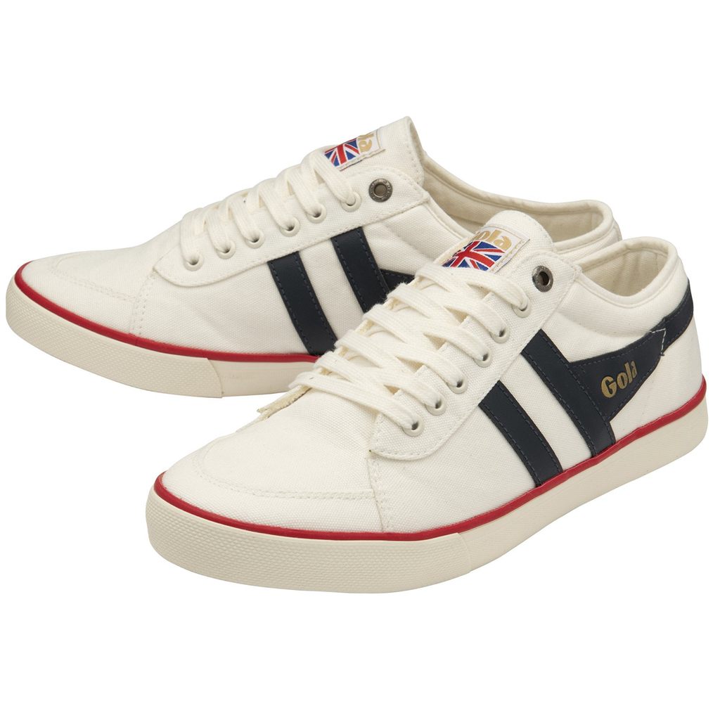 Gola Vegan Classics Comet Plimsoll Sneakers Wit Donkerblauw Rood Nederland | 912-CNFOZW