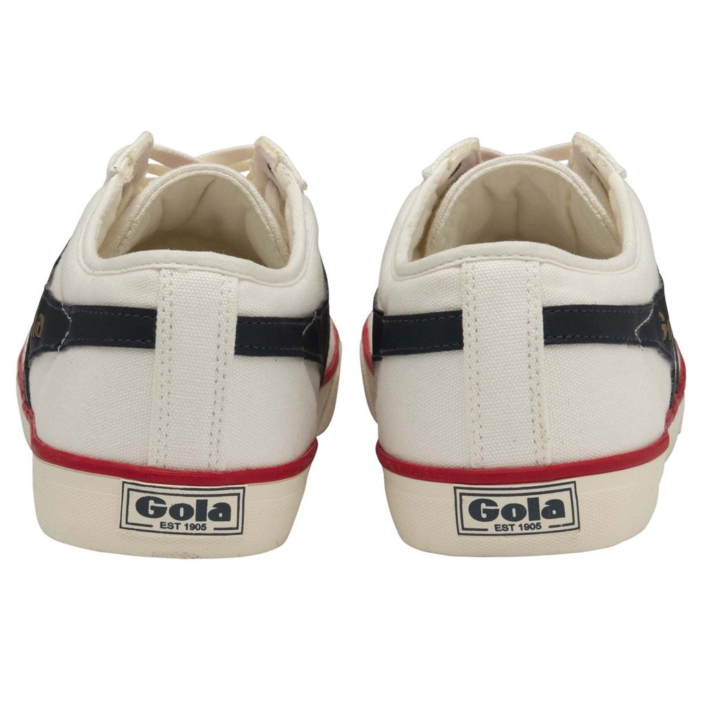 Gola Vegan Classics Comet Plimsoll Sneakers Wit Donkerblauw Rood Nederland | 912-CNFOZW