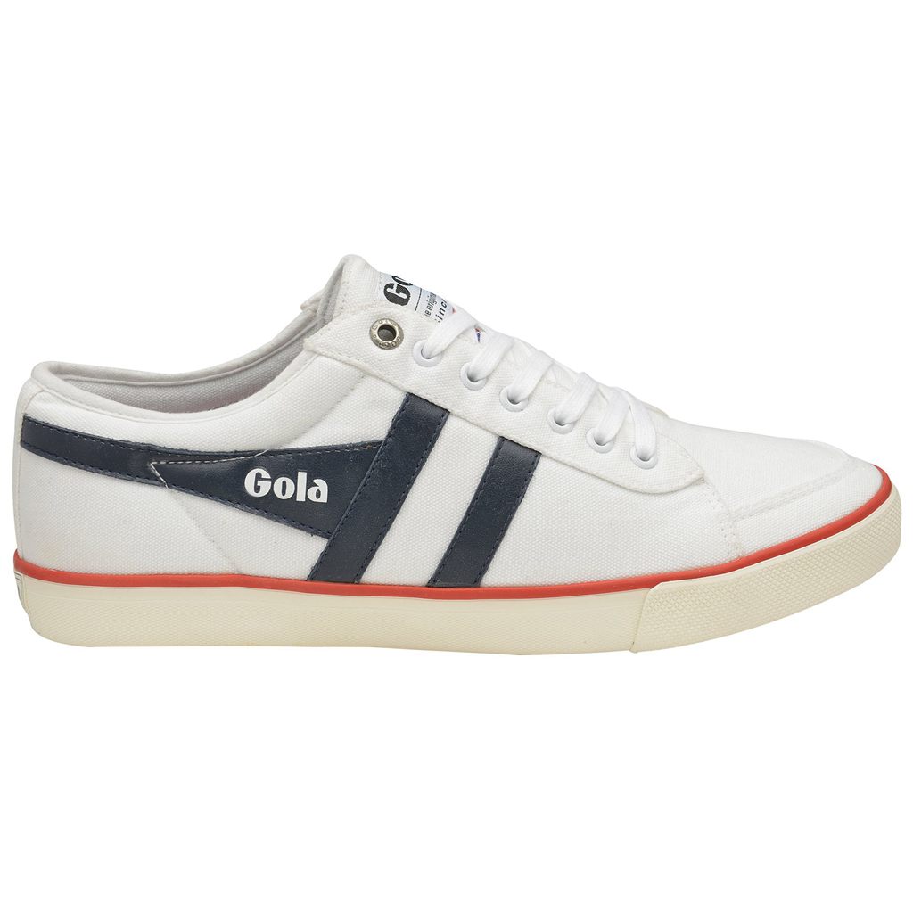 Gola Vegan Classics Comet Plimsoll Sneakers Wit Donkerblauw Rood Nederland | 824-DHZWMI