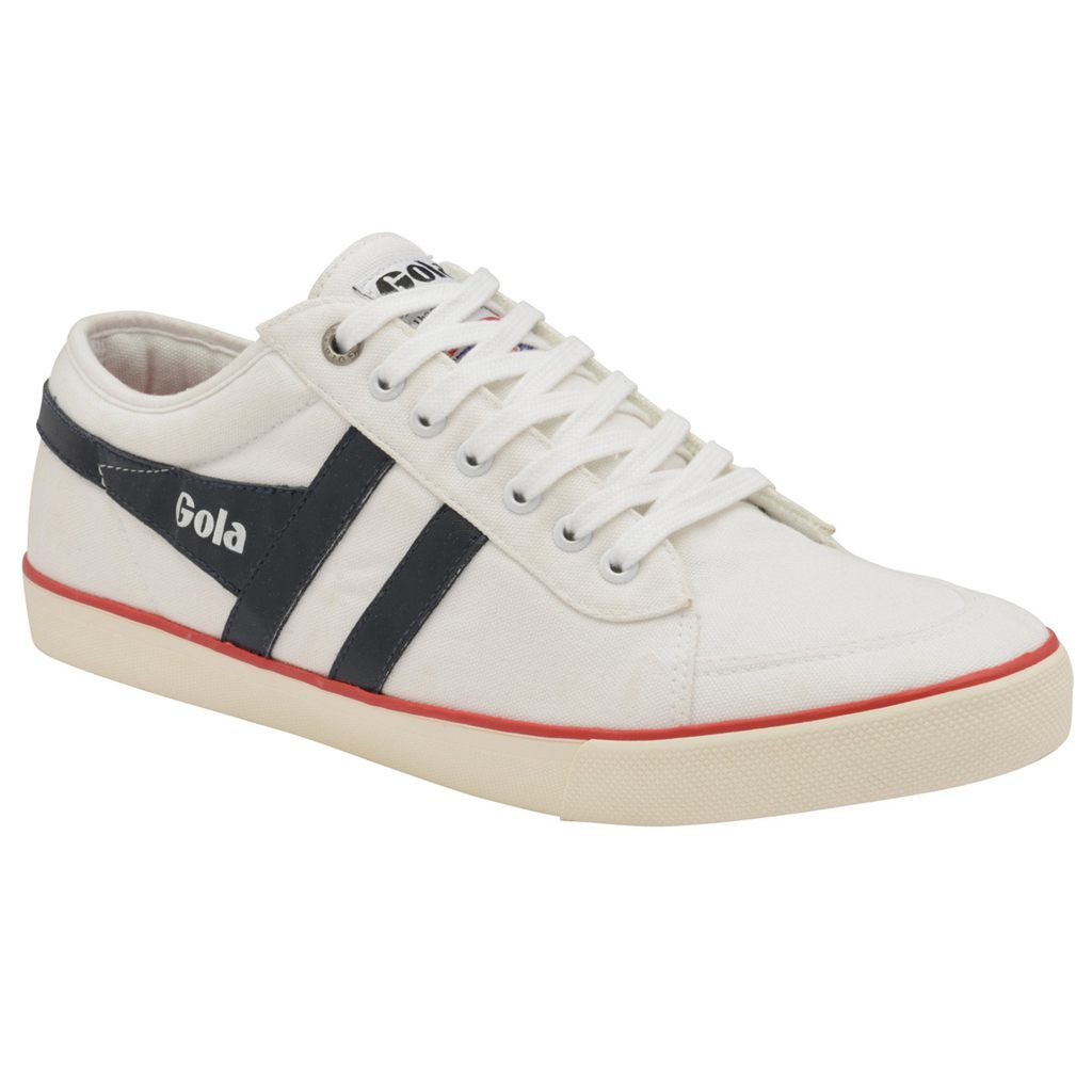 Gola Vegan Classics Comet Plimsoll Sneakers Wit Donkerblauw Rood Nederland | 824-DHZWMI