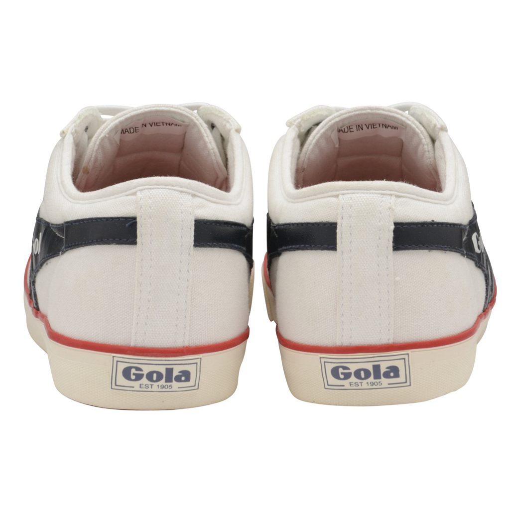 Gola Vegan Classics Comet Plimsoll Sneakers Wit Donkerblauw Rood Nederland | 824-DHZWMI