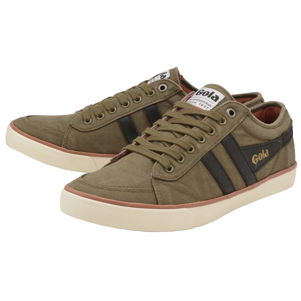 Gola Vegan Classics Comet Plimsoll Trainer Khaki Zwart Nederland | 516-XNDGVP