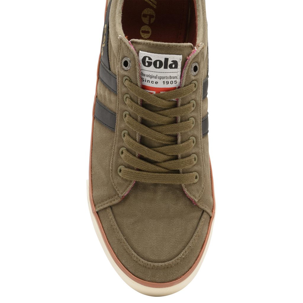 Gola Vegan Classics Comet Plimsoll Trainer Khaki Zwart Nederland | 516-XNDGVP