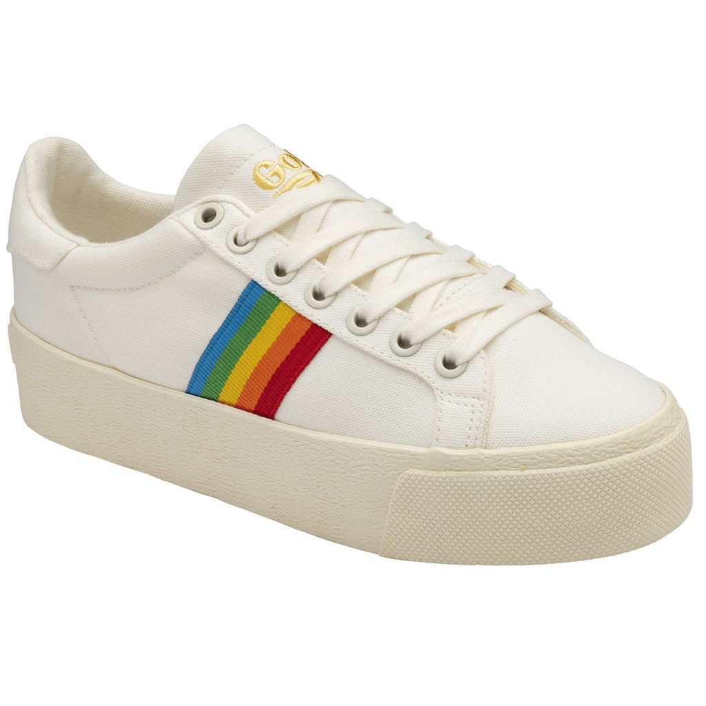 Gola Vegan Classics Orchid Platform Rainbow Shoes Wit Nederland | 965-PSWNJK