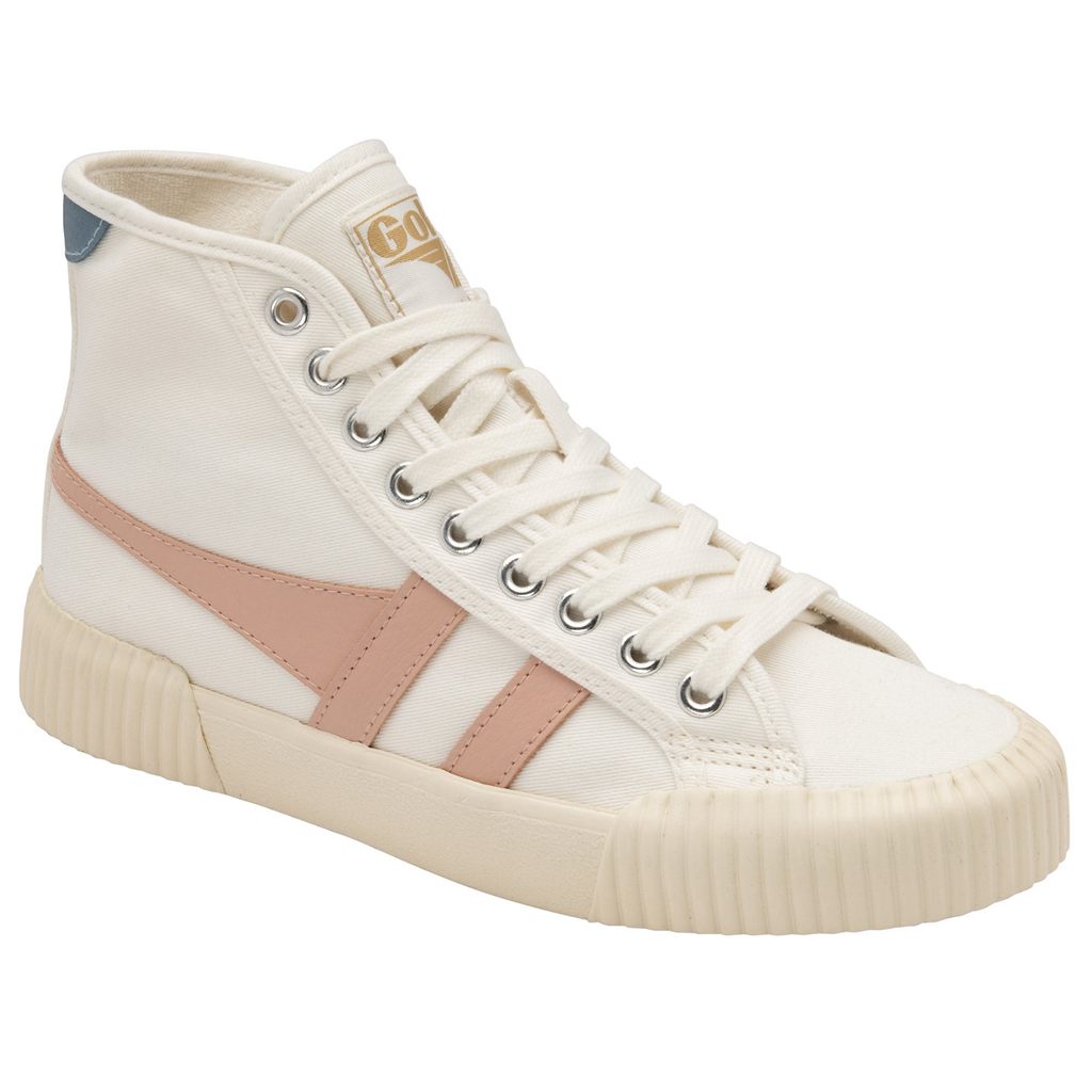Gola Vegan Classics Rally High Plimsoll Sneakers Wit Roze Nederland | 078-JZWGLU