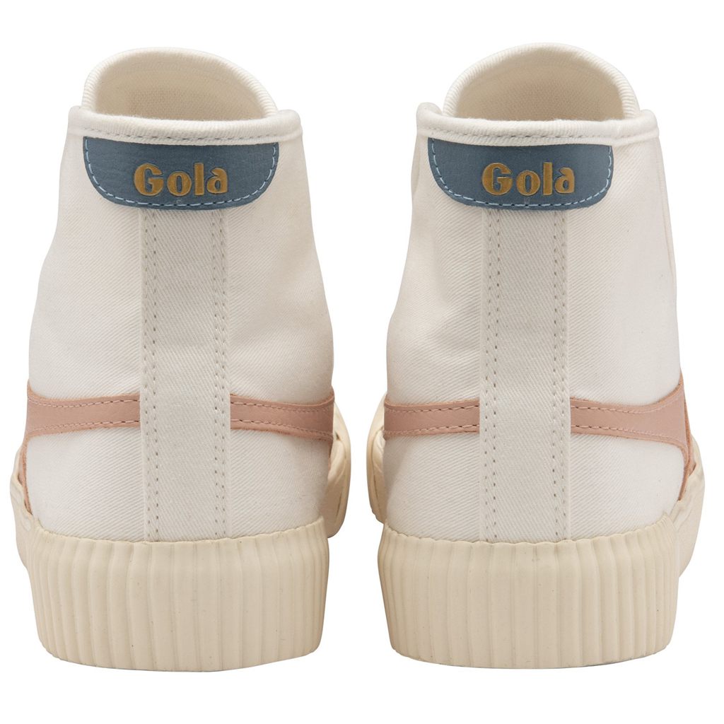 Gola Vegan Classics Rally High Plimsoll Sneakers Wit Roze Nederland | 078-JZWGLU