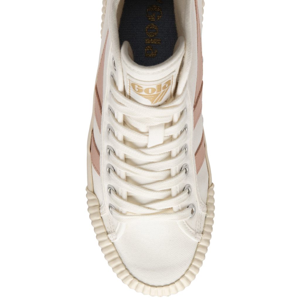 Gola Vegan Classics Rally High Plimsoll Sneakers Wit Roze Nederland | 078-JZWGLU