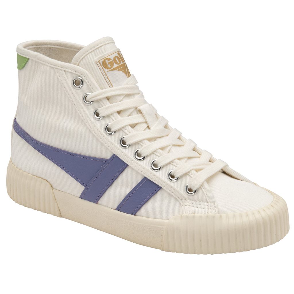 Gola Vegan Classics Rally High Plimsoll Sneakers Wit Lavendel Groen Nederland | 326-IVRFBY