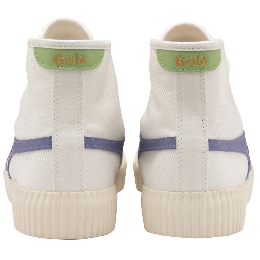 Gola Vegan Classics Rally High Plimsoll Sneakers Wit Lavendel Groen Nederland | 326-IVRFBY