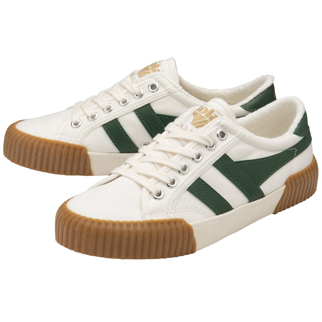 Gola Vegan Classics Rally Plimsoll Sneakers Wit Groen Nederland | 476-PZCREW
