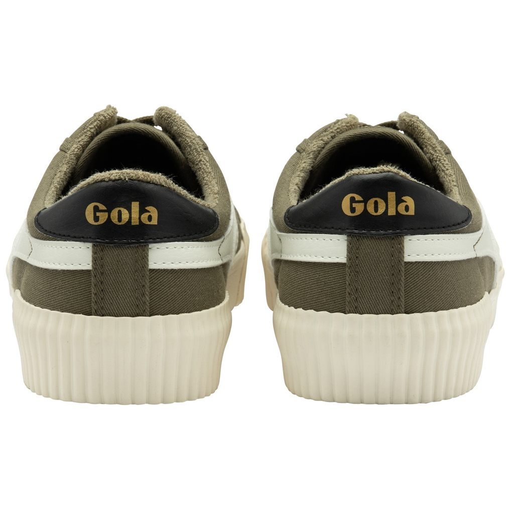 Gola Vegan Classics Rally Plimsoll Sneakers Khaki Wit Zwart Nederland | 632-QMRDSB