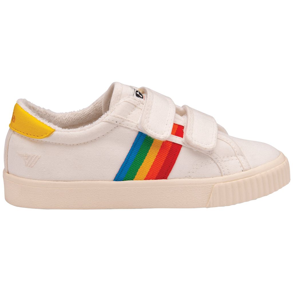 Gola Vegan Classics Tennis Mark Cox Rainbow Strap Shoes Wit Nederland | 982-PNIGCZ