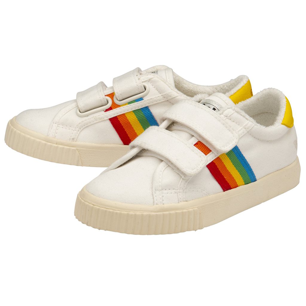 Gola Vegan Classics Tennis Mark Cox Rainbow Strap Shoes Wit Nederland | 982-PNIGCZ