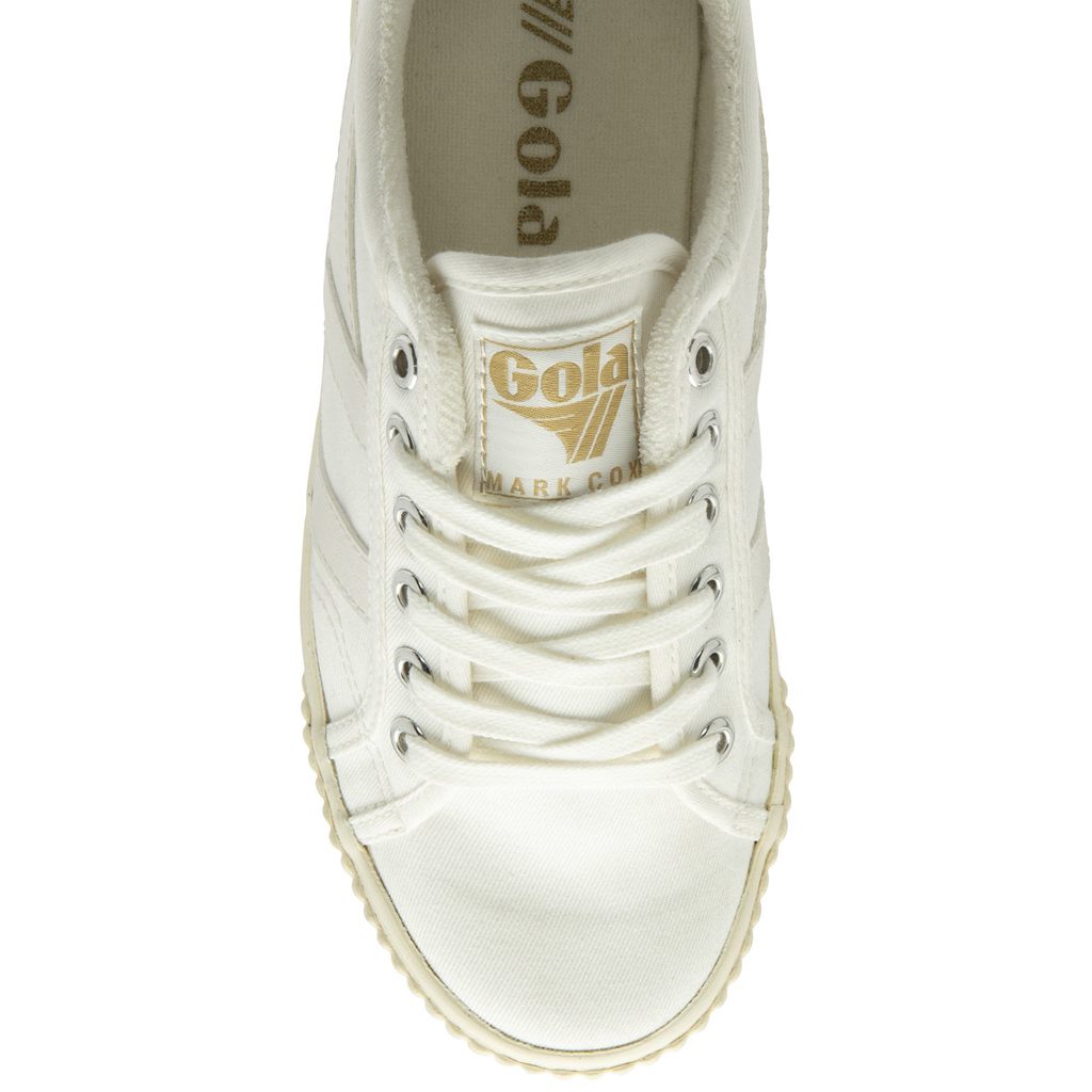 Gola Vegan Classics Tennis Mark Cox Sneakers Wit Wit Nederland | 183-IVCMHG