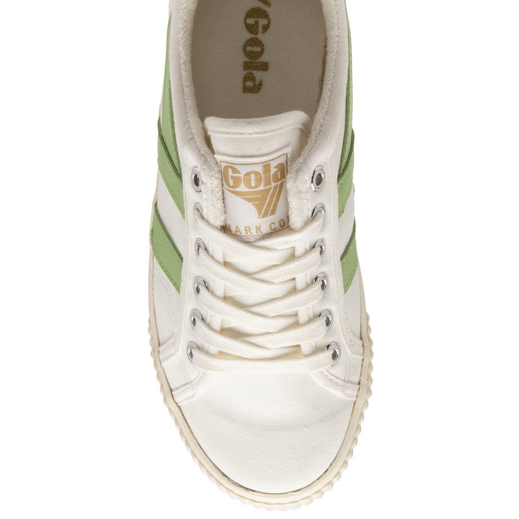 Gola Vegan Classics Tennis Mark Cox Sneakers Wit Groen Nederland | 396-ZIOMTE