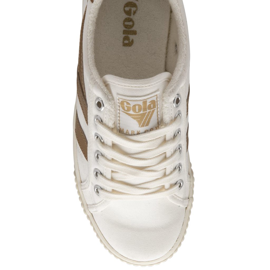Gola Vegan Classics Tennis Mark Cox Sneakers Wit Bruin Nederland | 489-QUCALW